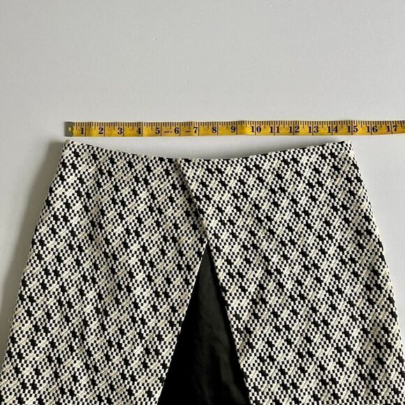 River Island Trendy Ivory Black Print Split Front Skirt Women's Size US XS UK 8 - Picture 6 of 12